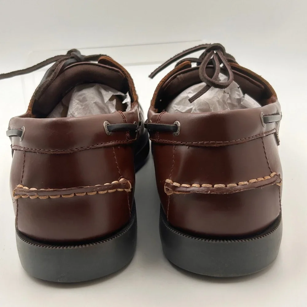 New Castaway Dockers Boat Shoes Mens 14W Brown Leather Loafers Preppy Nautical